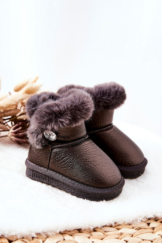 Fleece-lined Snow Boots Grey Bessie