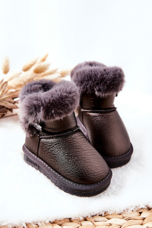 Fleece-lined Snow Boots Grey Bessie