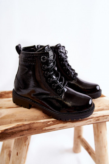 Children's Lacquered Warm Boots Big Star II374045 Black 2