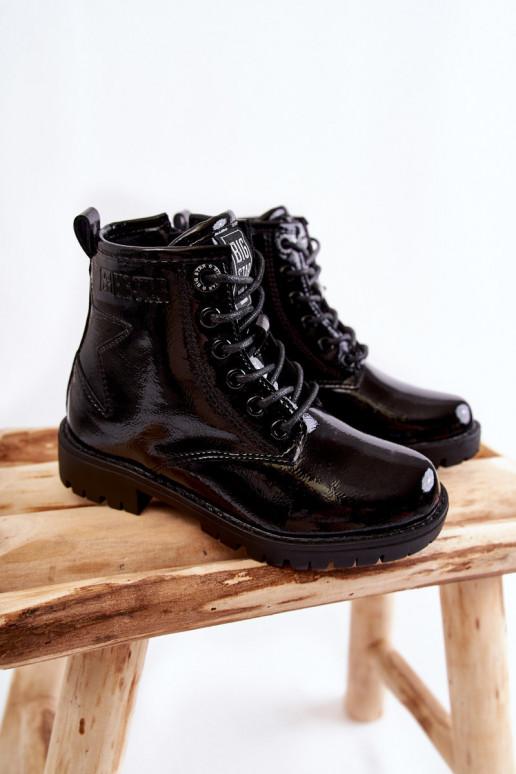 Children's Lacquered Warm Boots Big Star II374045 Black