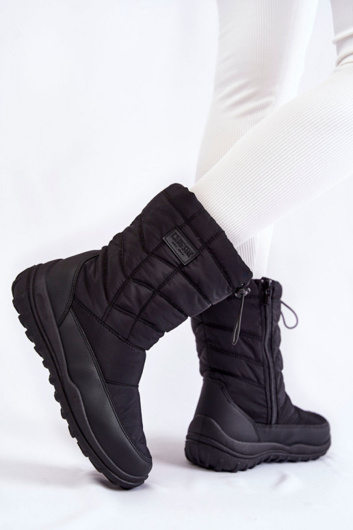 Women's High Warm Snow Boots Big Star KK274599 Black