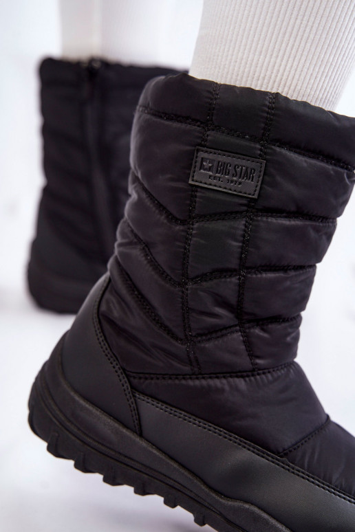 Women's High Warm Snow Boots Big Star KK274599 Black