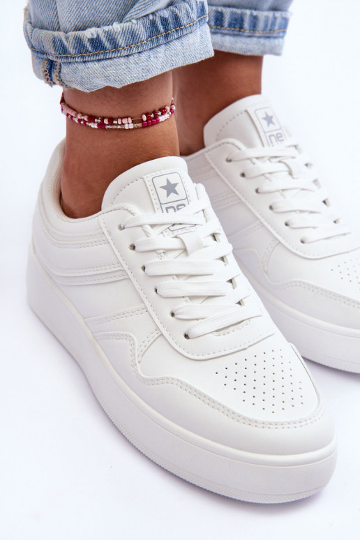 Women's Platform Sports Shoes White Pudina