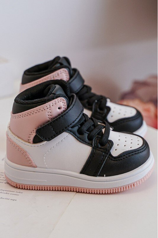 Kids' High Sports Shoes White-Pink Teredite