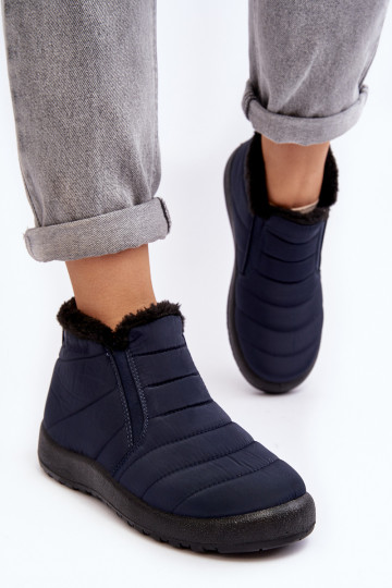 Lined Low Women's Snow Boots Navy Enmore