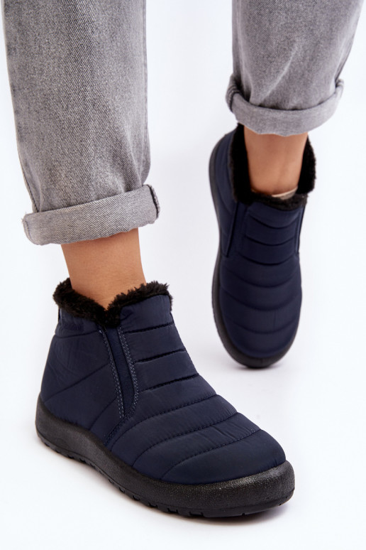 Lined Low Women's Snow Boots Navy Enmore