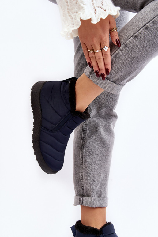 Lined Low Women's Snow Boots Navy Enmore