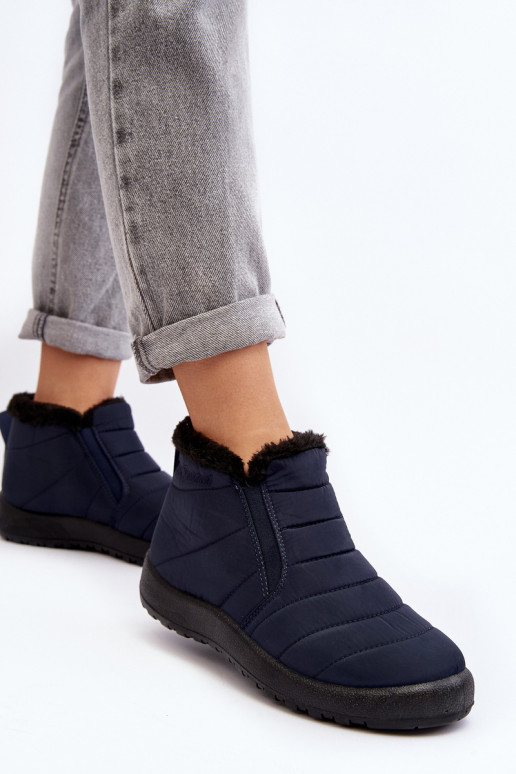 Lined Low Women's Snow Boots Navy Enmore