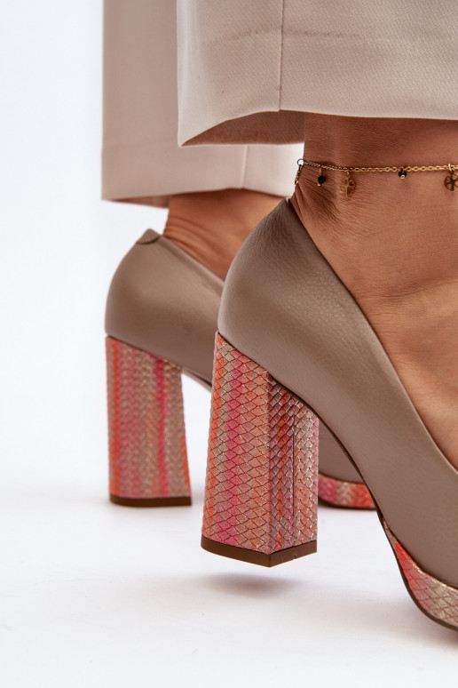 Pumps On Heel Laura Messi 2746 Beige