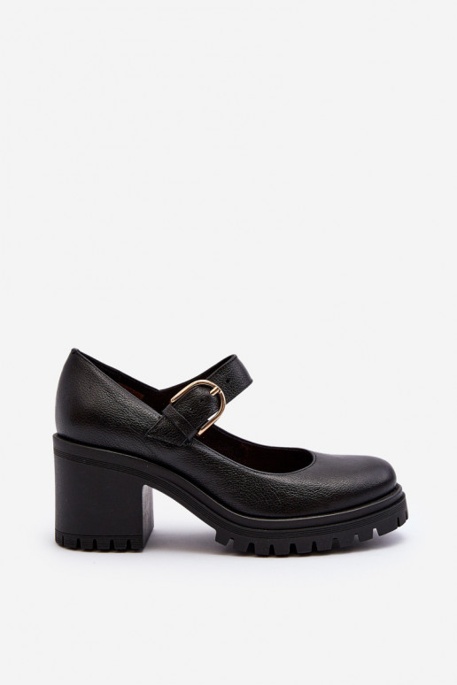 Zazoo 20166 Leather Court Shoes Black