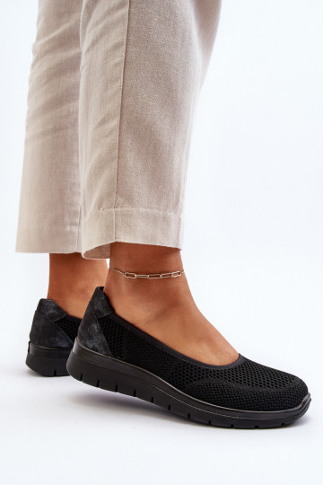 Platform Ballet Flats and Wedges Black Aviaba 2