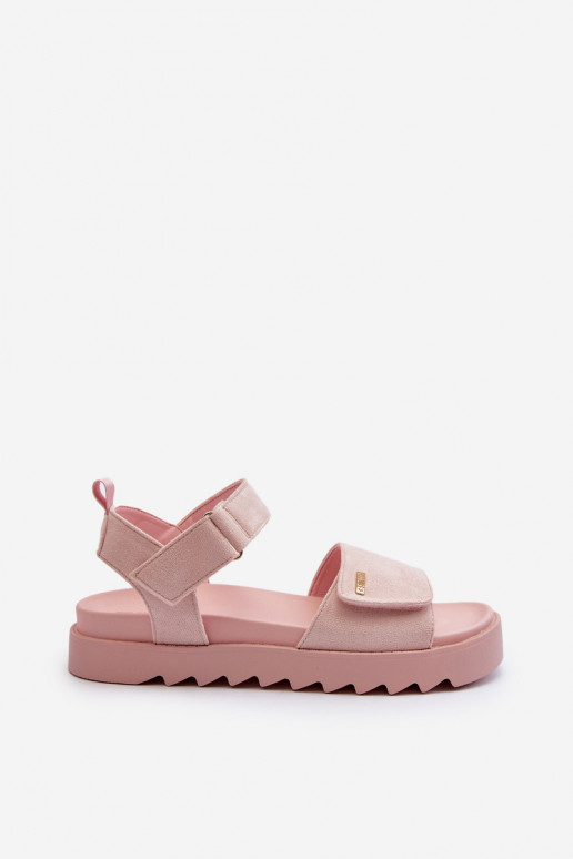 Women's Suede Platform Sandals by Big Star NN274701 Pink