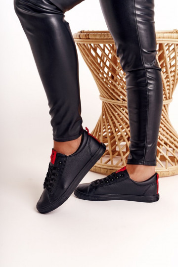 Women's Leather Slingback Tennis Shoes BIG STAR DD274687 Black 2