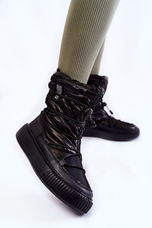 Damskie Ocieplane Śniegowce Big Star KK274193 Czarne