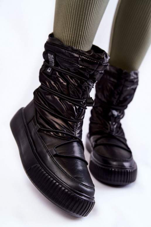 Women's insulated snow boots Big Star KK274193 Black