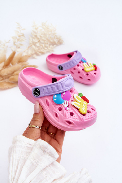 Children's Foam Lightweight Crocs Sandals Pink Sweets