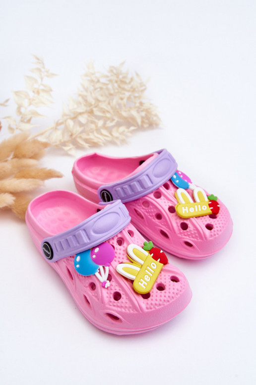 Children's Foam Lightweight Crocs Sandals Pink Sweets