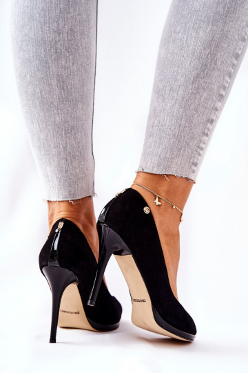 Suede Stilettos Monnari 0490-020 Black 2