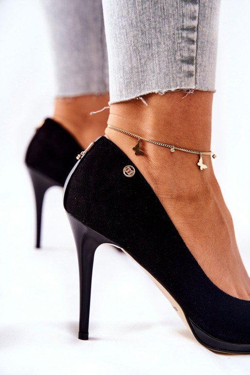 Suede Stilettos Monnari 0490-020 Black