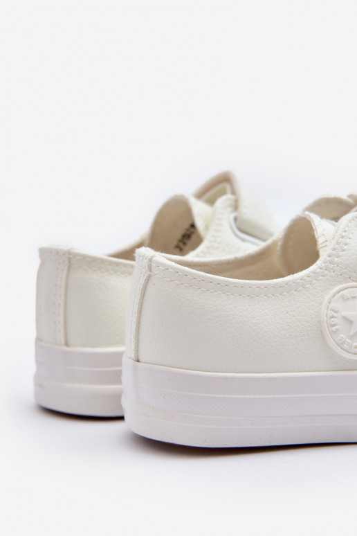 Leather Kids' Sneakers with Velcro White Delmara