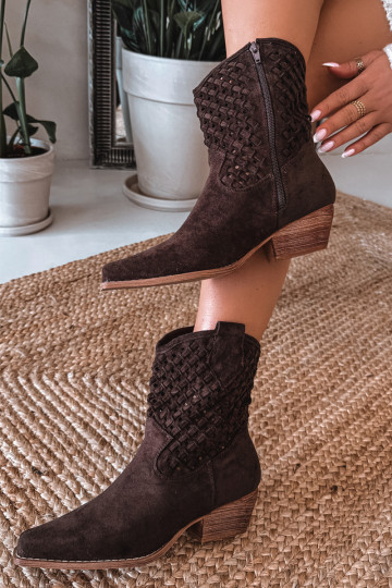 Women's Openwork Heeled Chocolate Ferissa