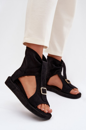 Women's Sandals With Upper Black Coralya