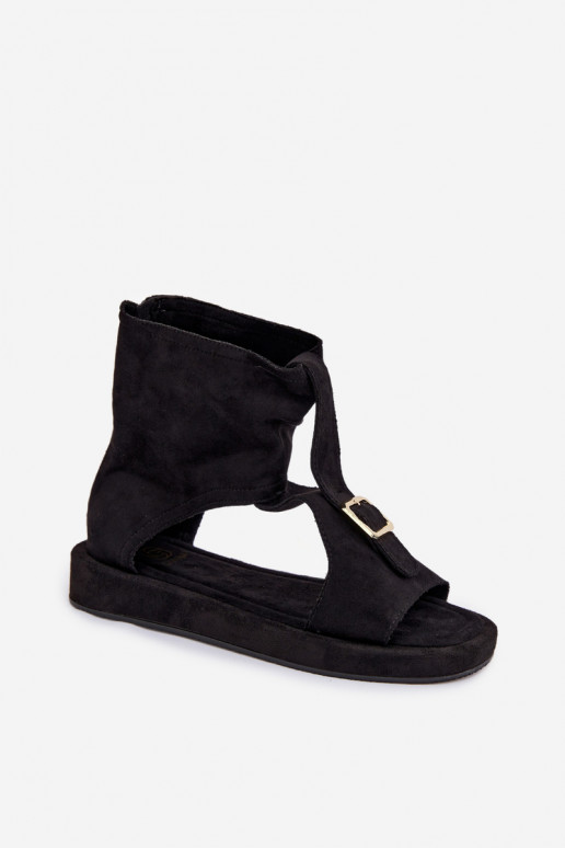Women's Sandals With Upper Black Coralya