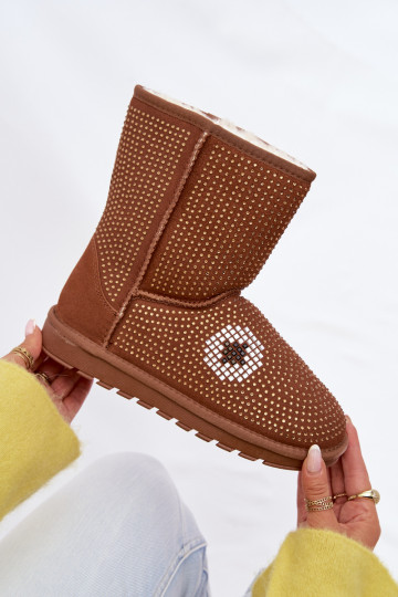 Decorated High Women's Snow Boots Camel Galivra
