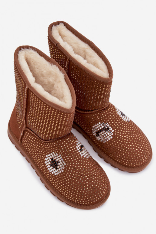 Decorated High Women's Snow Boots Camel Galivra