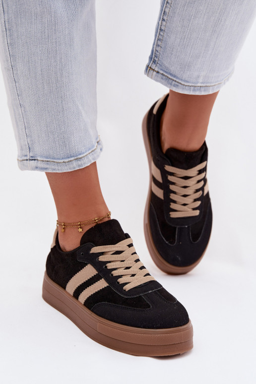 Women's Platform Sneakers Black Giselia