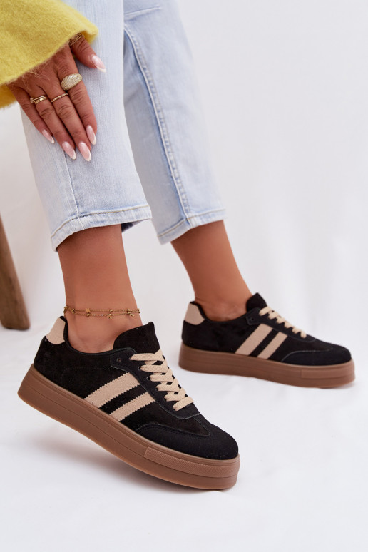 Women's Platform Sneakers Black Giselia