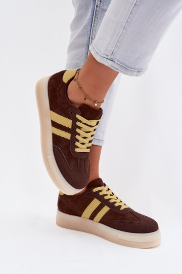 Women's Platform Sneakers Chocolate Giselia