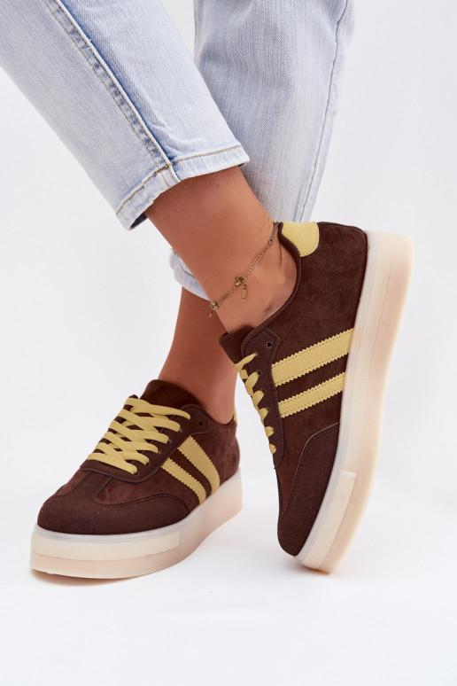 Women's Platform Sneakers Chocolate Giselia