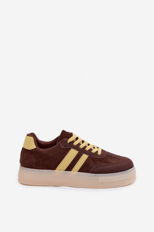 Women's Platform Sneakers Chocolate Giselia