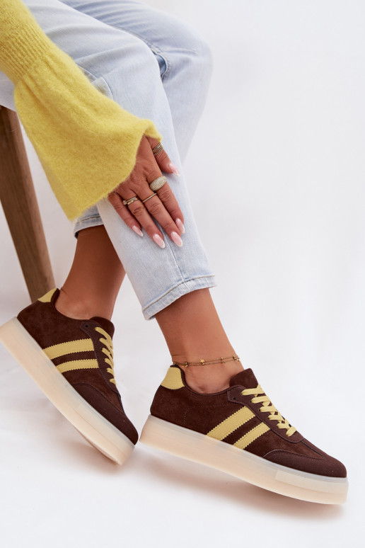 Women's Platform Sneakers Chocolate Giselia