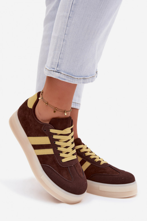 Women's Platform Sneakers Chocolate Giselia