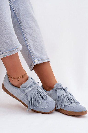 Women's Sneakers with Fringes Blue Dorivelle