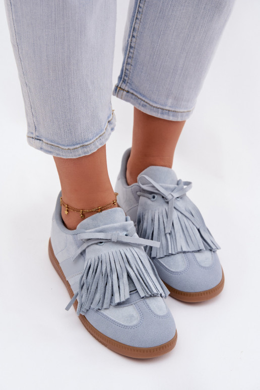 Women's Sneakers with Fringes Blue Dorivelle