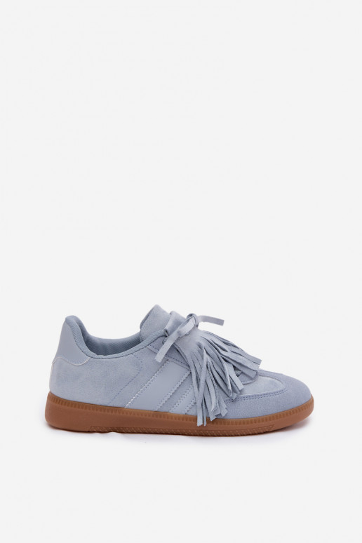 Women's Sneakers with Fringes Blue Dorivelle