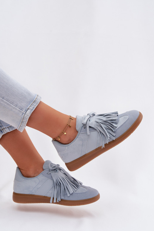 Women's Sneakers with Fringes Blue Dorivelle