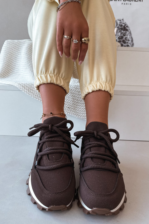 Riadella Chocolate Platform Sneakers Sports Shoes