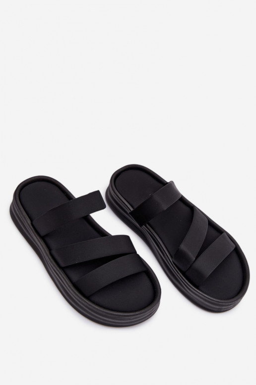 Material Women's Platform Sandals With Straps Black Liorine