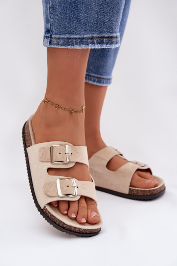 Women's Light Beige Slides Oliena