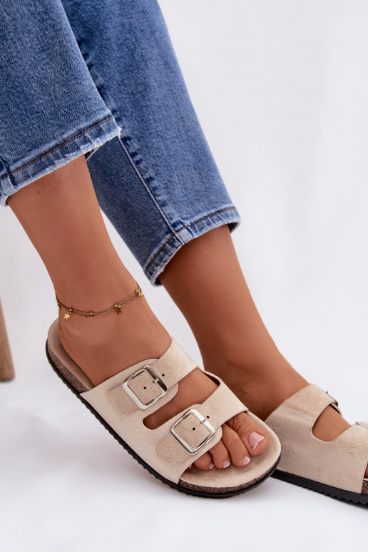 Women's Light Beige Slides Oliena