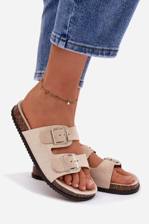 Women's Light Beige Slides Oliena