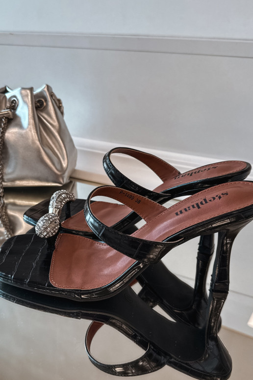 Women's High Heel Sandals With Decorative Detail Gold Lorissa