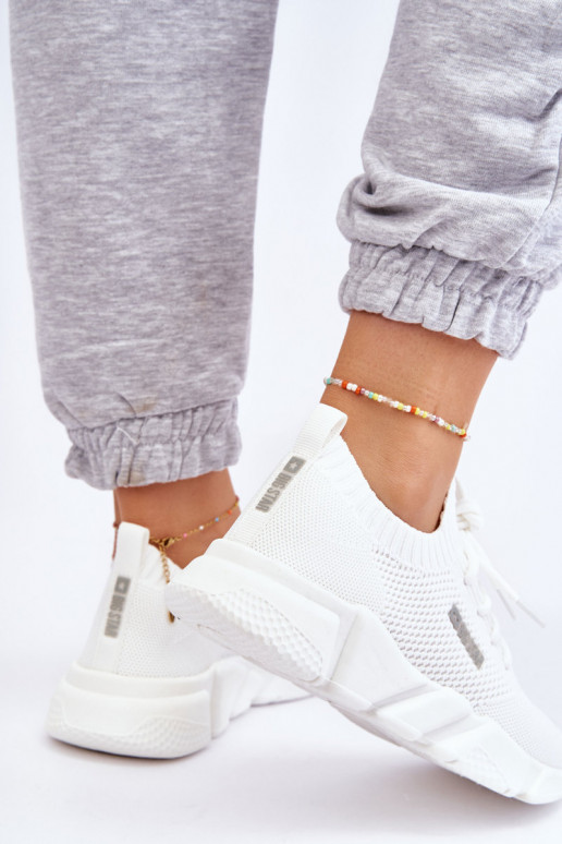 Damskie Lekkie Sneakersy Memory Foam System Big Star JJ274268 Białe
