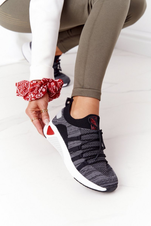 Damskie Sportowe Buty Memory Foam Big Star HH274532 Ciemnoszare