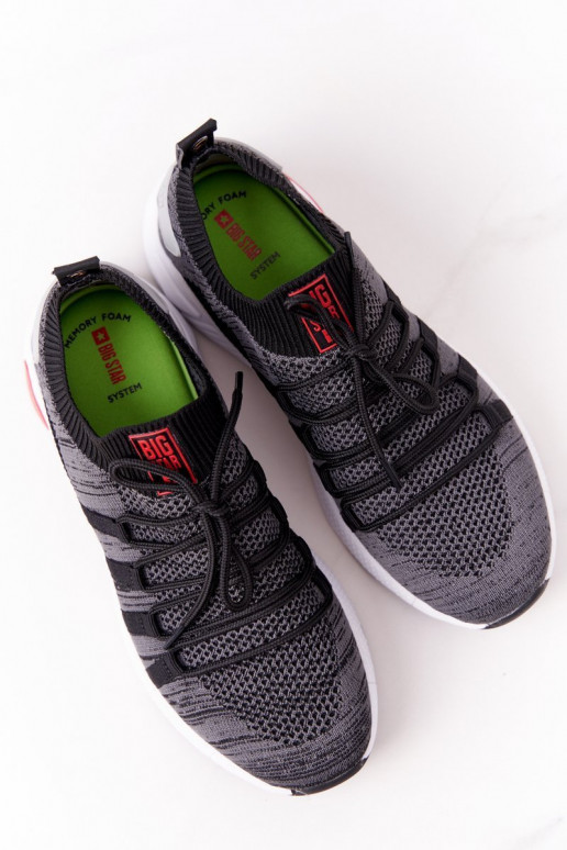 Damskie Sportowe Buty Memory Foam Big Star HH274532 Ciemnoszare