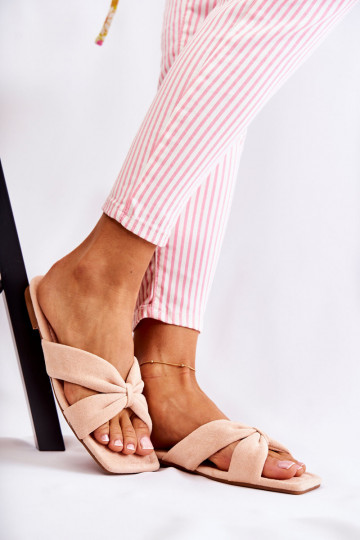 Women's Suede Slippers Light pink Vanilla Sky 2